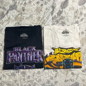 NWOT set/2 Black Panther tshirts L